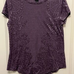 Vera Wang Purple Textured Women's Top